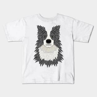 Border Collie Blue Merle Kids T-Shirt